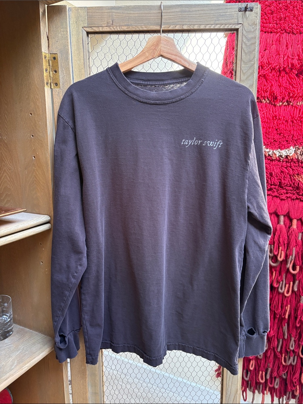 Taylor Swift Evermore Album Distressed Long Sleeve Shirt